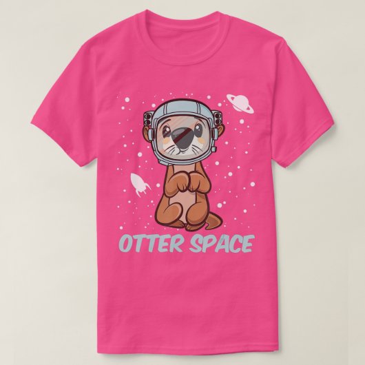 Otter Space Funny Otter Puff T-Shirt (Design vorne)