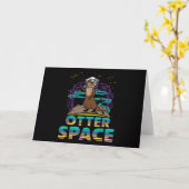 Otter Space Niedlich Funny Otter Lover Pun Geschen Karte (Gelbe Blume)