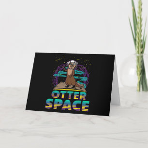 Otter Space Niedlich Funny Otter Lover Pun Geschen Karte