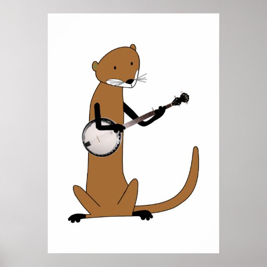 Otter spielt Banjo Poster (Vorne)