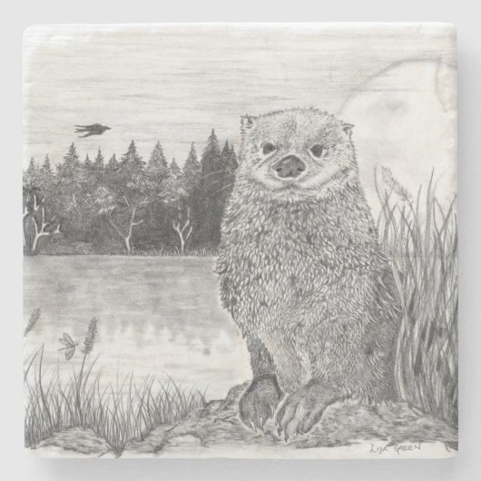 Otter Steinuntersetzer (Vorderseite)
