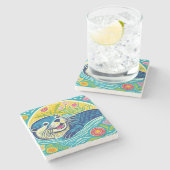 Otter Steinuntersetzer (Seitenansicht)