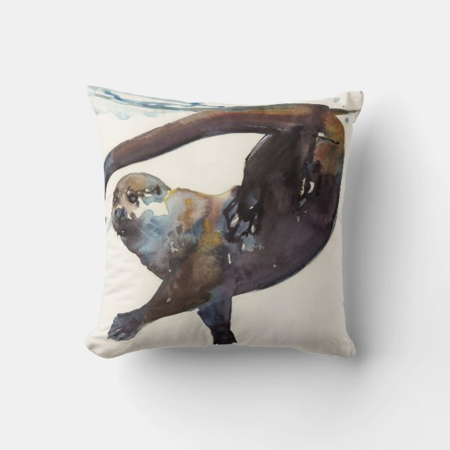 Otter-Studie II - 'Talisker Kissen (Vorderseite)