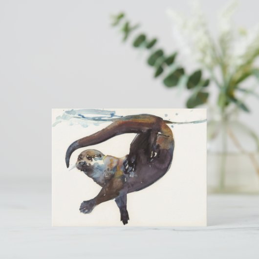 Otter Study II -'Talisker' Postkarte (Stehend Vorderseite)