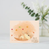 Otter Summer Postcard Postkarte (Stehend Vorderseite)