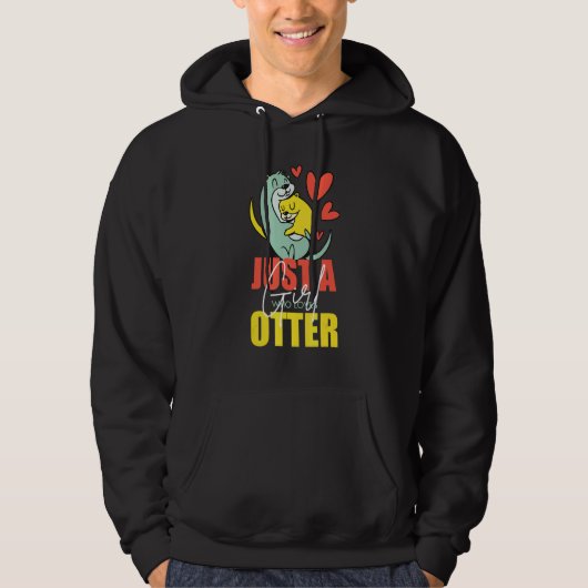 Otter Süße Tier Sea Otters Spaß 2 Hoodie (Vorderseite)