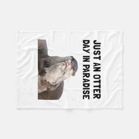 Otter-Tagesparadies Fleecedecke (Vorderseite (Horizontal))