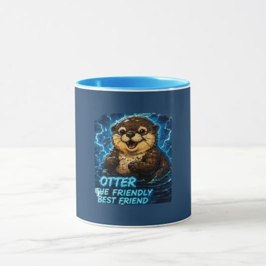 Otter the Friendly Best Friend Tasse (Zentrum)
