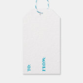 Otter Themed Boys erster Geburtstag Personalisiert Geschenkanhänger (Rückseite)