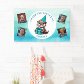 Otter Themed Boys Geburtstag Personalisiert Banner (Insitu)