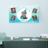 Otter Themed Boys Geburtstag Personalisiert Banner (Messeveranstaltung)