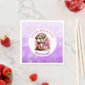 Otter Themed Girls Geburtstagsparty Serviette (Beispiel)