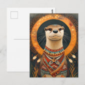 Otter Totem – Playful Deco Spirit Postkarte (Vorne/Hinten)