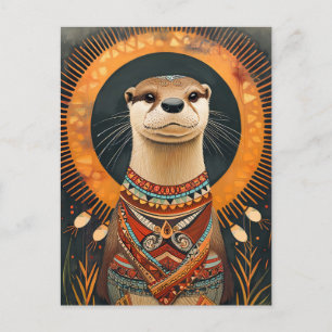 Otter Totem – Verspielter Deco-Geist Postkarte