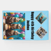 Otter Triplets Birthday Party, Banner (Horizontal)