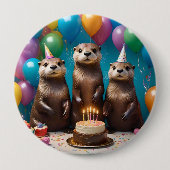 Otter Triplets Birthday Party, Button (Vorderseite)