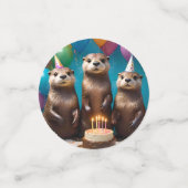 Otter Triplets Birthday Party, Konfetti (Klein Vorderseite)