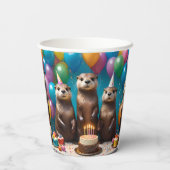 Otter Triplets Birthday Party, Pappbecher (Rückseite)