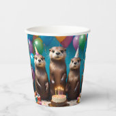 Otter Triplets Birthday Party, Pappbecher (Vorderseite)