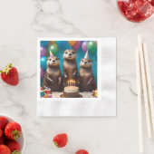 Otter Triplets Birthday Party, Serviette (Beispiel)