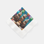 Otter Triplets Birthday Party, Serviette (Ecke)
