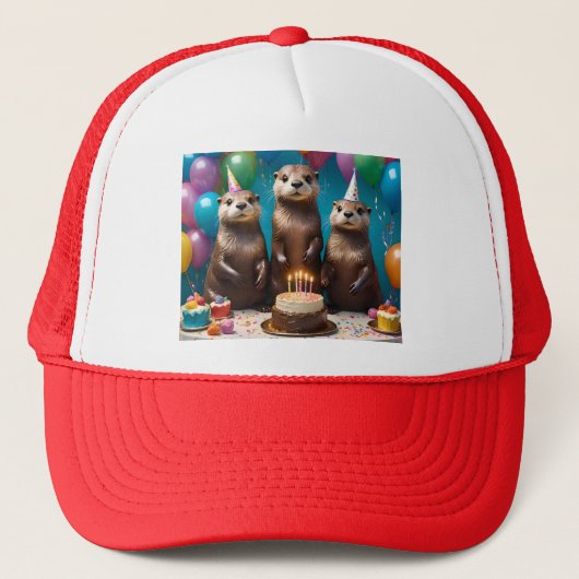 Otter Triplets Birthday Party, Truckerkappe (Vorderseite)