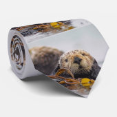 Otter Überraschung Neck Tie Krawatte (Gerollt)