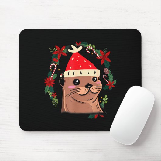 Otter Ugly Christmas Christmas Winter Mousepad (Mit Mouse)