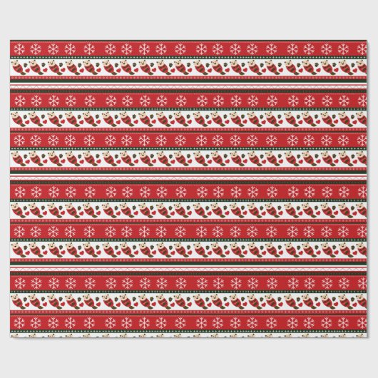 Otter Ugly Christmas Sweater Pattern Geschenkpapier (Flach)