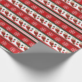 Otter Ugly Christmas Sweater Pattern Geschenkpapier (Ecke)