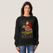 Otter  Ugly Santa Riding Otter Christmas Sweatshirt (Vorne ganz)