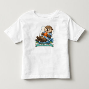 Otter-Umarmungen Schwimmender Otter umarmt einen S Kleinkind T-shirt