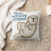Otter-Umarmungs-Wurfs-Kissen Kissen (Decke)