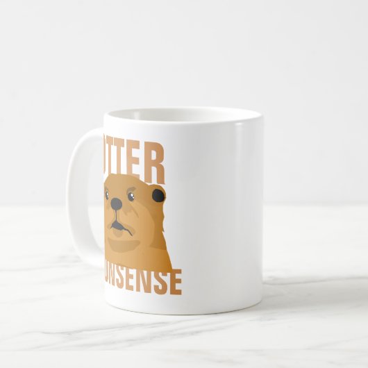 Otter-Unsinn Kaffeetasse (Vorderseite Links)