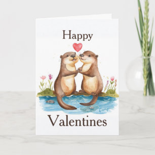 Otter Valentinstagskarte Karte