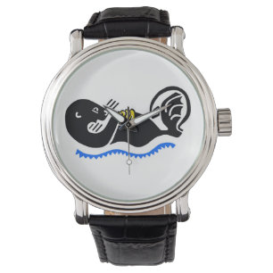 OTTER - Vintage Lederstrahlenuhr Armbanduhr
