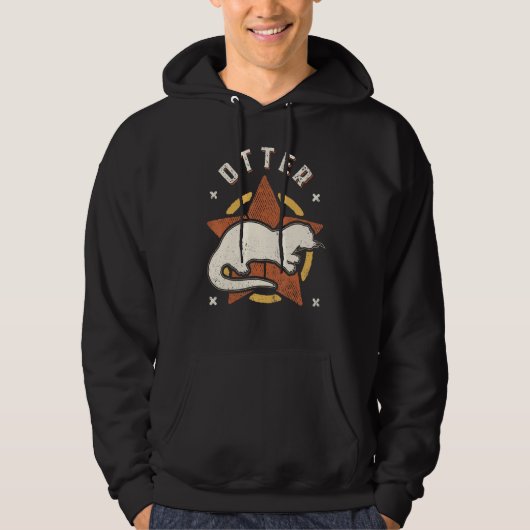 Otter Vintage Retro Classic Animal Hoodie (Vorderseite)