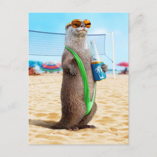 Otter Wearing Mankini Einladungspostkarte (Vorderseite)