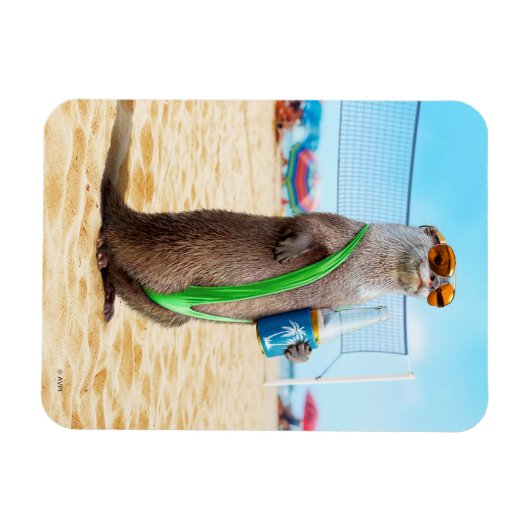 Otter Wearing Mankini Magnet (Horizontal)