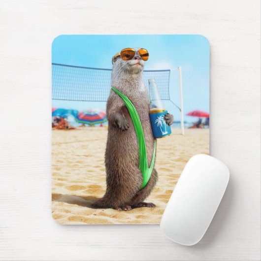 Otter Wearing Mankini Mousepad (Mit Mouse)