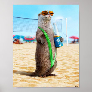 Otter Wearing Mankini Poster