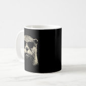 Otter Wearing Sungles Graphic Otter Shirt Men Wome Kaffeetasse (Vorderseite Links)