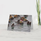 Otter Weihnachtskarte Feiertagskarte (Vorderseite)