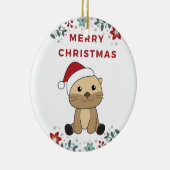 Otter Weihnachtsschnee Wintertiere Otter Keramik Keramik Ornament (Rechts)