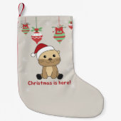 Otter Weihnachtsschnee Wintertiere Otter Small Ch Kleiner Weihnachtsstrumpf (Vorderseite)