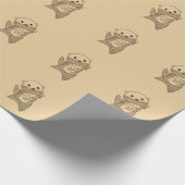 Otter Weihnachtsschnee Wintertiere Otter Wrapping Geschenkpapier (Ecke)