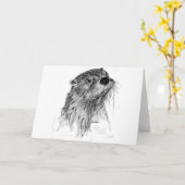 Otter Whiskers Karte (Gelbe Blume)