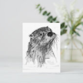 Otter Whiskers Postkarte (Stehend Vorderseite)