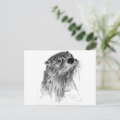 Otter Whiskers Postkarte (Stehend Vorderseite)