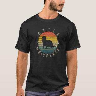 Otter Whisperer Vintag Sunset Niedlich Women's Riv T-Shirt